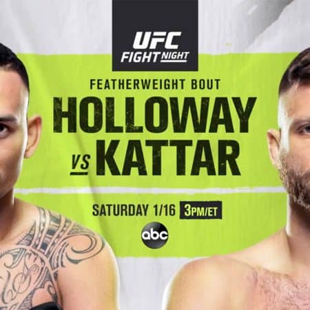UFC Fight Night – Holloway x Kattar – 16 de Janeiro