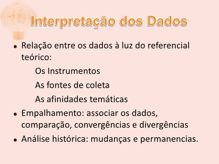INTERPRETAÇÃO DOS DADOS