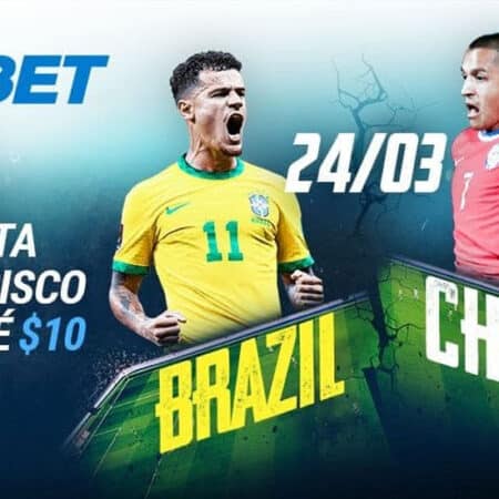 Brasil x Chile – Receba uma aposta sem risco de 10$