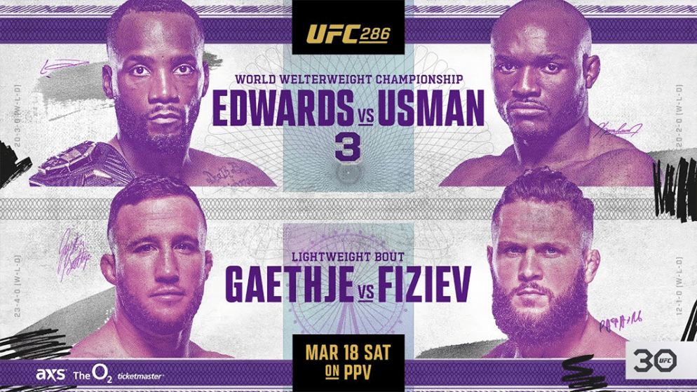 Justin Gaethje x Rafael Fiziev – UFC 286