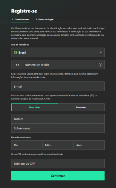 Como criar sua conta na Bet365 Brasil