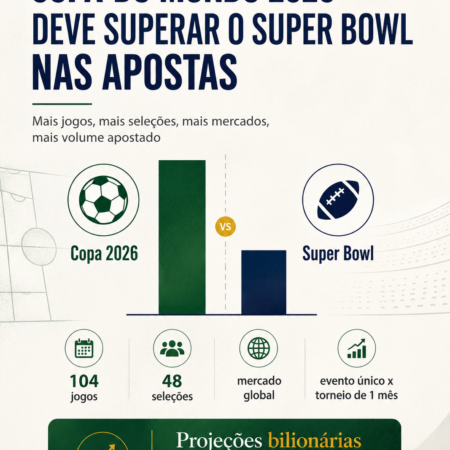 Copa do Mundo de 2026 deve ser maior que o Super Bowl nas apostas