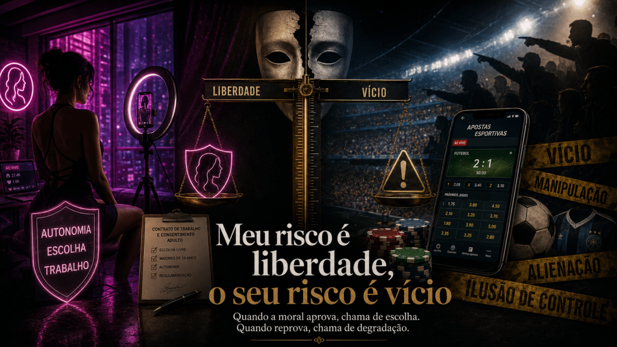 A contradição do “meu risco é liberdade, o seu risco é vício”