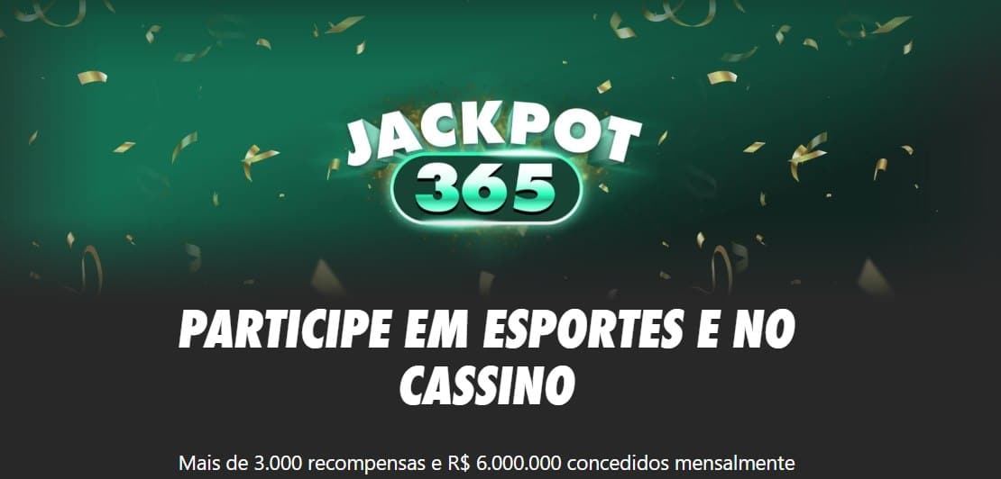 Jackpot365 em prêmios todo mês