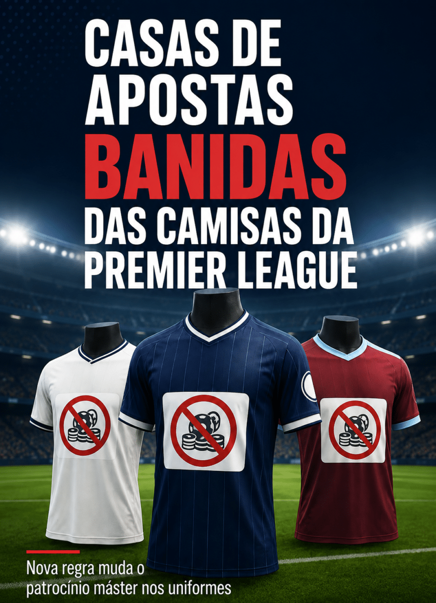 Casas de apostas banidas das camisas da Premier League