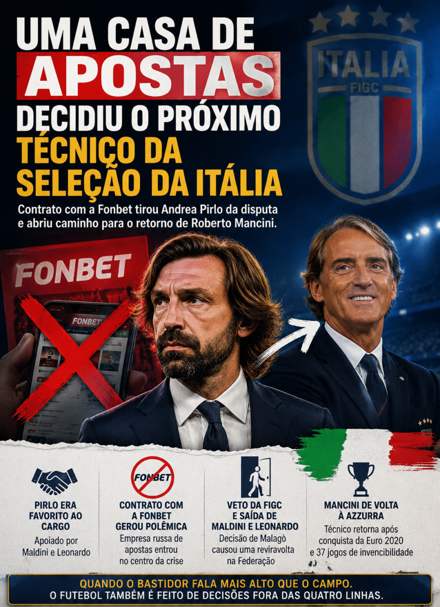 Uma casa de apostas decidiu o próximo técnico da seleção da Italia